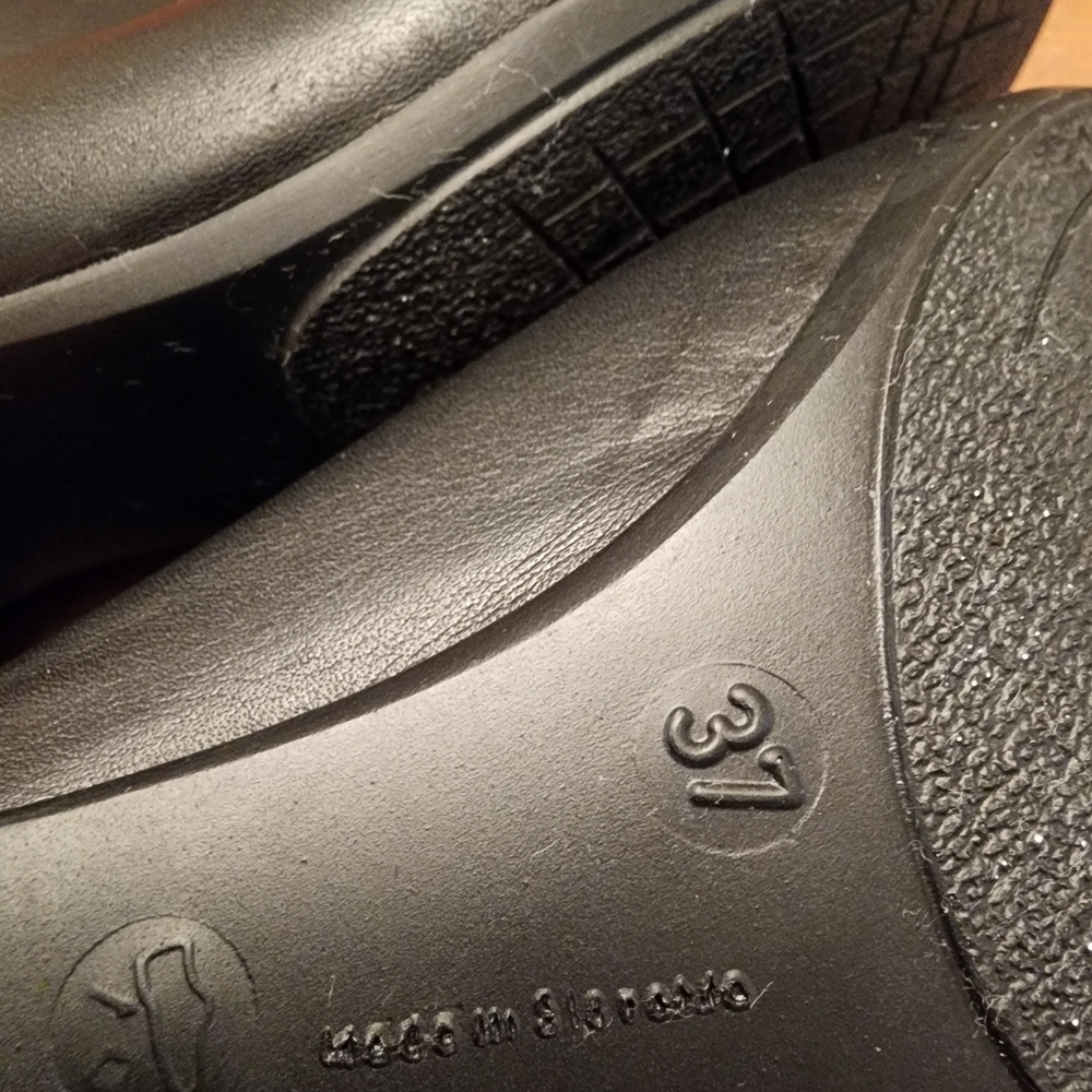 Rieker Black Leather Ankle Booties Size 37 - Picture 10 of 11